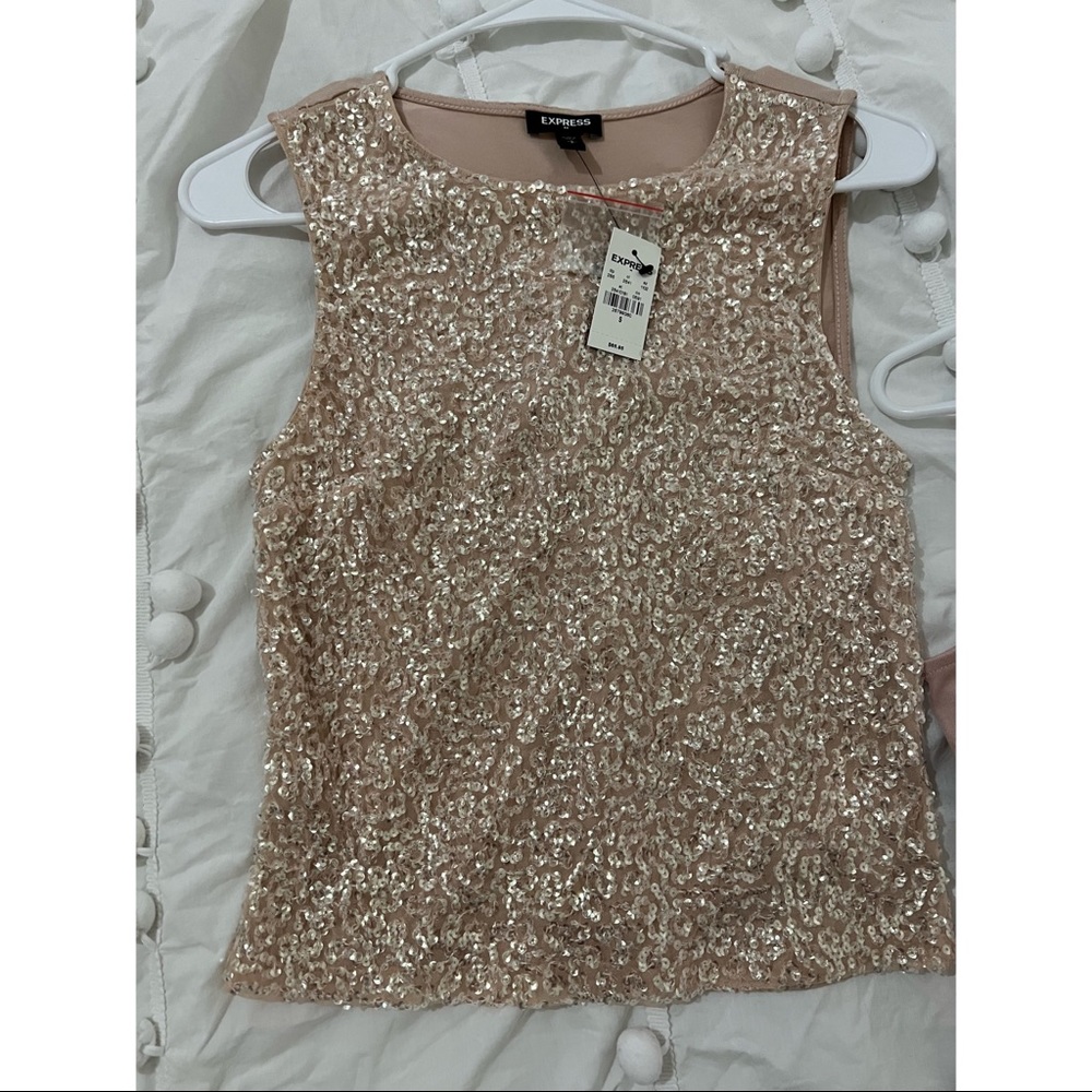 Blush Sequin Top